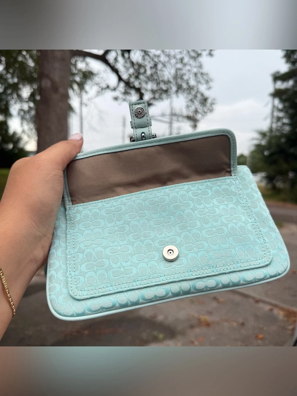 Vintage Coach Soho Teal Blue